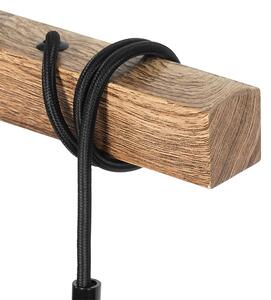 Priemyselná závesná lampa drevo s oceľou 3 -svetlá - Gallow