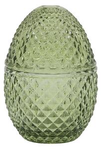 Sklenená dózička Egg Olive