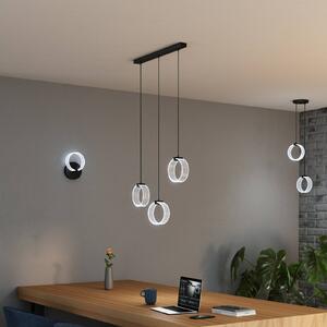 OSRAM LED závesné svietidlo Decor Circle, 3-pl., čierna, Čierna, Obývacia izba / jedáleň, Plast, Moderný, Závesné svietidlo