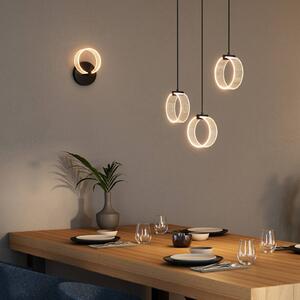 OSRAM LED nástenné svietidlo Decor Circle, čierne, Čierna, Obývacia izba / jedáleň, Plast, Moderný, Nástenné svietidlo