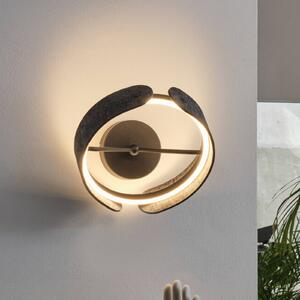 OSRAM LED nástenné svetlo Decor Curve Felt, sivá, plsť, 3 000 K, Hliník / sivá / zinok, Obývacia izba / jedáleň, Textil / látka / hodváb, Moderný, Nástenné svietidlo
