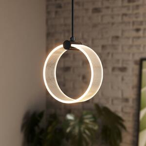 OSRAM LED závesné svietidlo Decor Circle, 1-pl., čierne, Čierna, Obývacia izba / jedáleň, Plast, Moderný, Závesné svietidlo