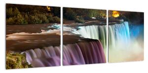 Abstraktné vodopády - obraz (Obraz 90x30cm)