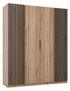 Šatníková skriňa Kaja 2LAM 2F 200x239x62 - dub