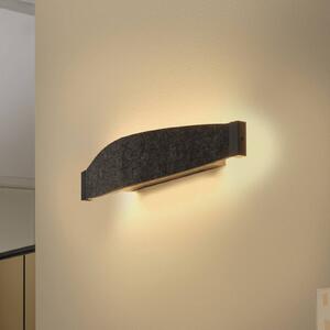 OSRAM LED nástenné svetlo Decor Flat Felt, sivá, plsť, 3 000 K, Hliník / sivá / zinok, Obývacia izba / jedáleň, Hliník, Moderný