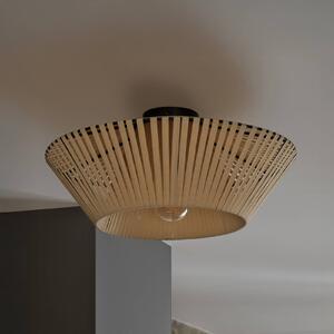 OSRAM stropné svietidlo Decor Stripes béžové Ø 40,5 cm textilné E27, Krémová / jantárovo žltá, Obývacia izba / jedáleň, Textil / látka / hodváb