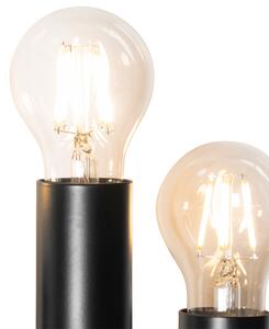 Art Deco nástenné svietidlo čierne 6-svetlo - Tubi