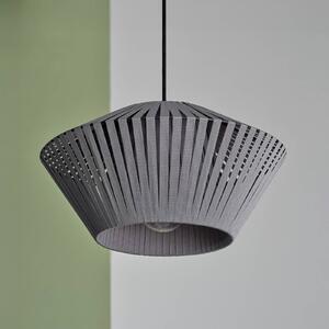Závesné svietidlo OSRAM Decor Stripes Ø 30,5 cm, sivá, textil, E27, Hliník / sivá / zinok, Obývacia izba / jedáleň, Textil / látka / hodváb, Závesné svietidlo