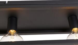Priemyselné stropné svietidlo čierne 99,5 cm 4 -svetelné - Klietka