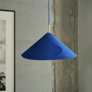 OSRAM závesné svietidlo Decor Flip, modré, plsť, E14, nastaviteľné, Modrá, Obývacia izba / jedáleň, Textil / látka / hodváb, Závesné svietidlo