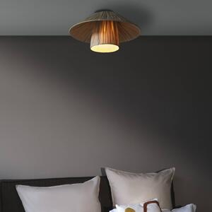 OSRAM Stropné svietidlo Decor Bamboo Paper Hat Ø 40 cm, bambus E27, Hnedá / hrdzavá, Obývacia izba / jedáleň, Bambus, Vidiecky / Rustikálny