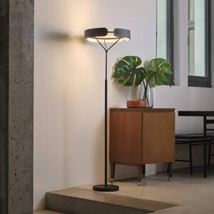 OSRAM LED stojacia lampa Decor Curve Felt, sivá, plsť, 3 000 K, Hliník / sivá / zinok, Obývacia izba / jedáleň, Textil / látka / hodváb, Moderný, Stojaca lampa