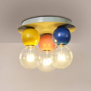 Stropné svietidlo OSRAM Decor Bubble, 3-pl., oceľ, farebné, E27, Viacfarebné, Obývacia izba / jedáleň, kov, Moderný, Stropné svetlo