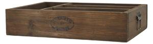 Úložný drevený box s priehradkami Nature 40 cm