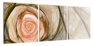 Abstraktný ruže - obraz (Obraz 90x30cm)