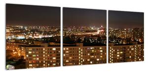Nočné mesto - obraz (Obraz 90x30cm)