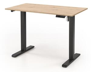 Elektrický výškovo nastaviteľný stôl B53 - dub artisan/čierna