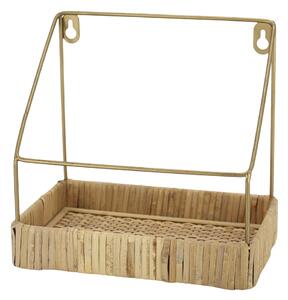 Kovová polička s výpletom Wicker 20 cm