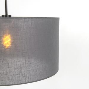 Moderná závesná lampa čierna so šedým odtieňom 50 cm - Combi 1