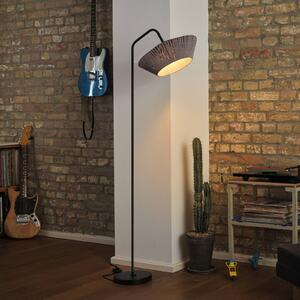 Stojacia lampa OSRAM Decor Stripes, sivá, textil, E14, Hliník / sivá / zinok, Obývacia izba / jedáleň, Textil / látka / hodváb, Stojaca lampa