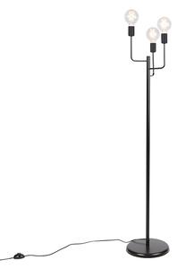 Moderná stojaca lampa čierna 3-svetlá - Facile