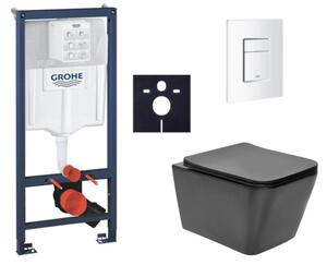 Závesný WC set do ľahkých stien / predstenová montáž SAT Infinitio SIKOGRSIN12BSCSH0