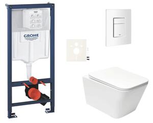 Závesný WC set do ľahkých stien / predstenová montáž SAT Infinitio SIKOGRSIN12SCSH0