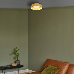 OSRAM stropné LED svetlo Decor Bamboo Paper, Ø 30 cm, bambus, Hnedá / hrdzavá, Obývacia izba / jedáleň, Bambus, Vidiecky / Rustikálny, Závesné svietidlo