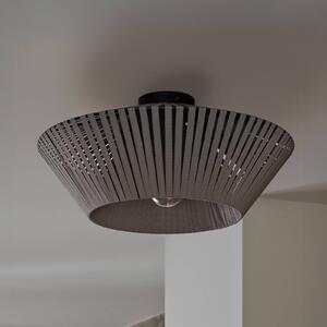 Stropné svietidlo OSRAM Decor Stripes sivé, Ø 40,5 cm, textil, E27, Hliník / sivá / zinok, Obývacia izba / jedáleň, Textil / látka / hodváb