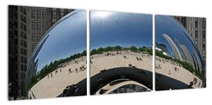 Centrum Chicago - moderný obraz (Obraz 90x30cm)