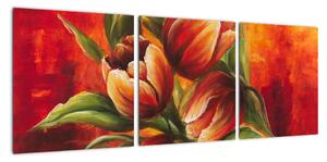 Obraz tulipánov na stenu (Obraz 90x30cm)
