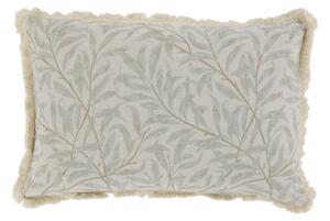 Poťah na vankúš Aix Fringes/Leaves Opal 35 × 50 cm