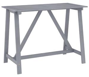 Záhradný barový stôl sivý 140x70x104 cm akáciový masív