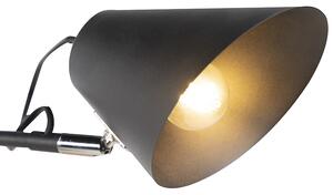 Dizajnové nástenné svietidlo čierne 2-svetelné nastaviteľné - Lune