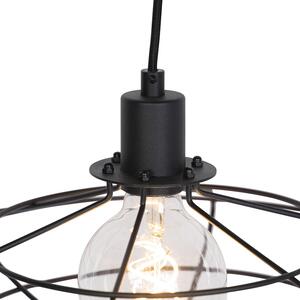 Vintage závesná lampa čierna 37 cm - Laurent