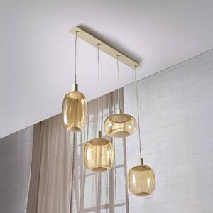 OSRAM závesné svietidlo Decor Needle Linear béžová, oceľ, 4-pl. E27, Krémová / jantárovo žltá, Obývacia izba / jedáleň, kov, Moderný, Závesné svietidlo