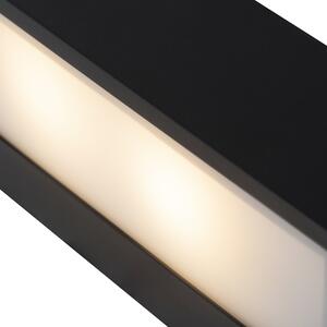 Dizajnové predĺžené nástenné svietidlo čierne 25cm - Houx