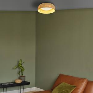 OSRAM stropné LED svetlo Decor Bamboo Paper, Ø 40 cm, bambus, Hnedá / hrdzavá, Obývacia izba / jedáleň, Bambus, Vidiecky / Rustikálny, Závesné svietidlo