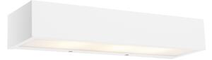 Dizajnové predĺžené nástenné svietidlo biele 35 cm - Houx