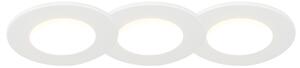 Sada 3 kúpeľňových zapustených bodových svetiel okrúhle LED 5W biele vodotesné - Blanca