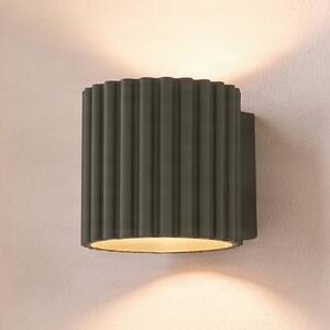 SOLLUX LIGHTING Nástenné svetlo Aura, olivovo zelená, Ø 10 cm, G9, smer svetla nahor/nadol,, Zelená, Chodba, Hliník, Moderný, Nástenné svietidlo