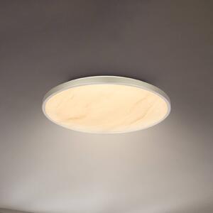 Briloner Stropné LED svetlo Competo, Ø 38 cm, matný nikl, Krémová / jantárovo žltá, Pracovňa / Kancelária, Plast, Moderný, Závesné svietidlo