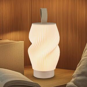 Briloner Stolová LED lampa Brilo unplugged Tubi s akumulátorom, béžová/biela, IP44, Krémová / jantárovo žltá, Spálňa, Plast, Moderný, Stolová lampa
