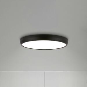 Briloner Stropné LED svetlo Navaro, čierno-biele, Ø 38 cm, 4 000 K, Čierna, Chodba, kov, Moderný, Závesné svietidlo