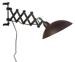 Priemyselná nástenná lampa bronzová s čiernou - Tyne