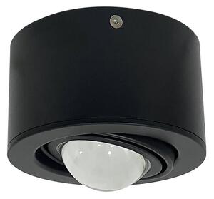 Lindby reflektor Jyla, čierny, 4 200 K, Ø 13 cm, šošovka, hliník