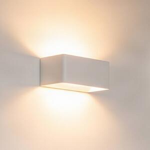 Arcchio LED nástenné svietidlo Karam, 20 cm, biele, kov, hore/dole, Biela / opálová, Obývacia izba / jedáleň, Hliník, Moderný, Nástenné svietidlo
