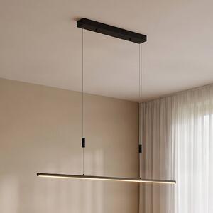 Lucande LED závesné svietidlo Stakato, 120 cm, 6-pl., stmievateľné, Čierna, Obývacia izba / jedáleň, kov, Moderný, Závesné svietidlo