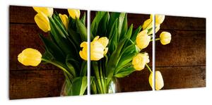 Tulipány vo váze - obraz (Obraz 90x30cm)