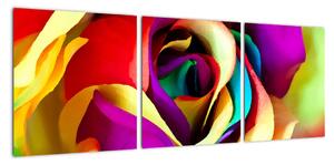 Abstraktný obraz ruže (Obraz 90x30cm)